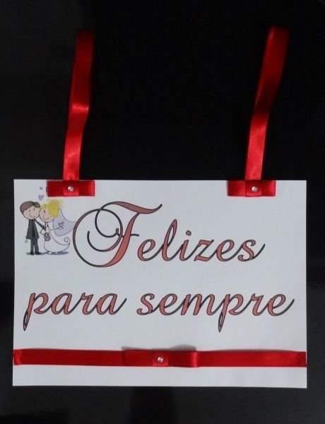 Placa Felizes para Sempre