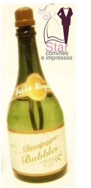 Bolha de sabão mini champagne simples